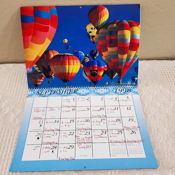1998 Kodak Albuquerque International Balloon Fiesta Calendar Heavy Duty 9" x 12" - Picture 12 of 15